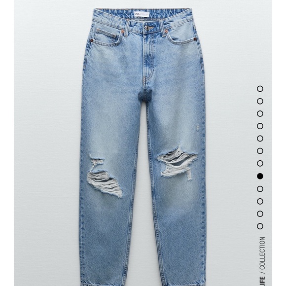 Zara ripped jeans, “mom” fit, size US 8 - Picture 2 of 2